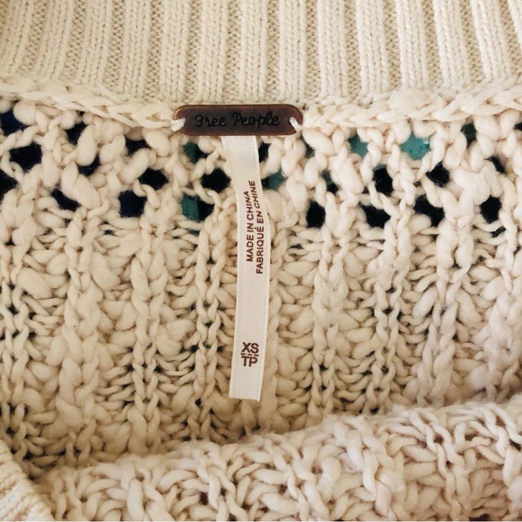 Free People Beige Sweater XS - Picture 4 of 4